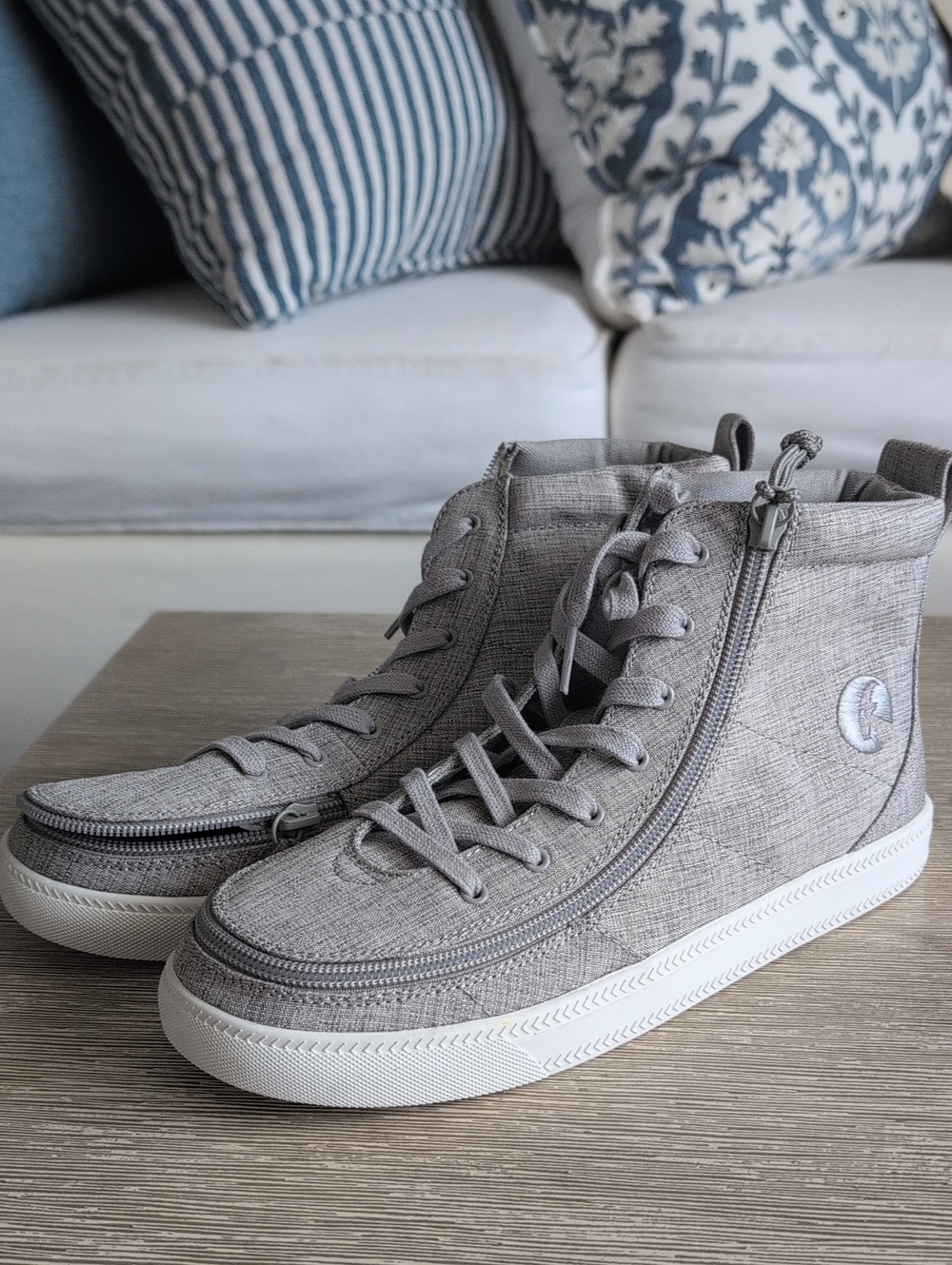 Like New Billy Women's High-Top Casual Sneakers in Light Gray 8.5